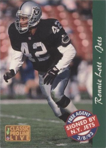1993 Classic Pro Line Live Ronnie Lott #199