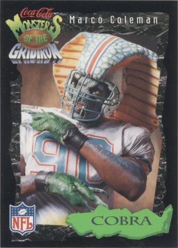 1994 Classic Pro Line Live Coca-Cola Monsters of the Gridiron Marco Coleman #18