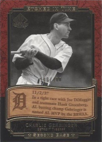 2003 SP Legendary Cuts - Charlie Gehringer #ET-CG