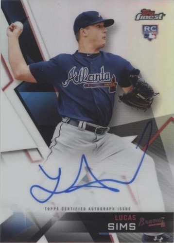 2018 Topps Finest - Lucas Sims #FA-LSI