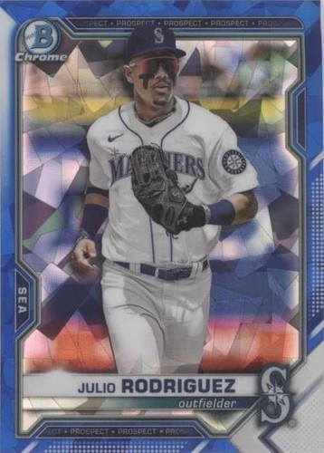2021 Bowman Sapphire Julio Rodriguez Chrome Prospect #BCP86 PSA 10
