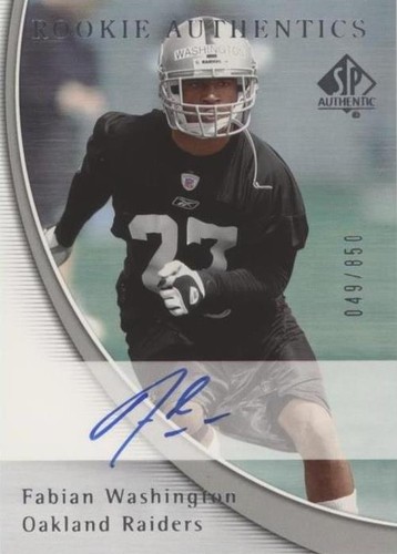 2005 SP Authentic Fabian Washington #213