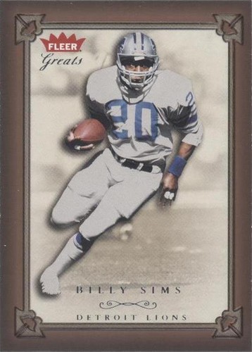 2004 Fleer Greats Billy Sims #42