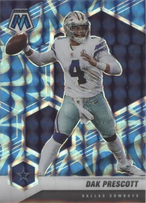 2021 Panini Mosaic - Mosaic Reactive Blue Prizm #58 Dak Prescott