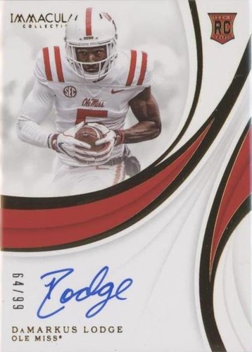 2019 Panini Immaculate Collection Collegiate Damarkus Lodge #162
