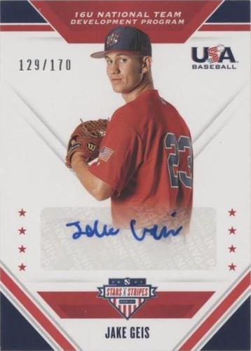 2020 Panini USA Baseball Stars & Stripes - Jake Geis #16U-JG
