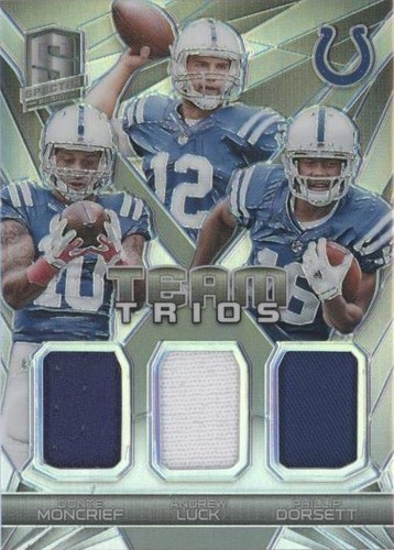 2015 Panini Spectra Andrew Luck Donte Moncrief Phillip Dorsett #TT-IND