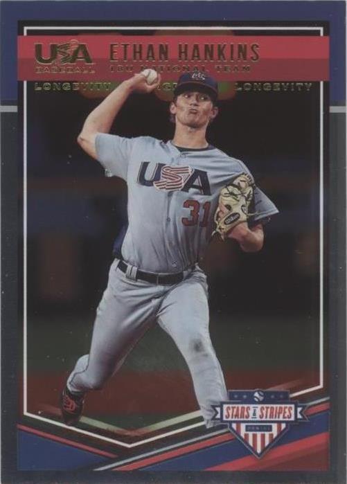 2018 Panini USA Baseball Stars & Stripes Longevity - Ethan Hankins #35