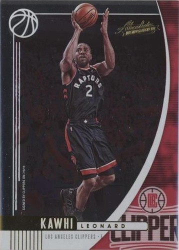 2019-20 Panini Absolute Memorabilia - Kawhi Leonard #5