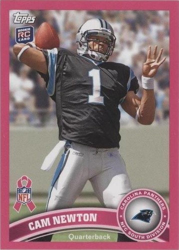 2011 A Crucial Catch Breast Cancer Awareness Cam Newton #17