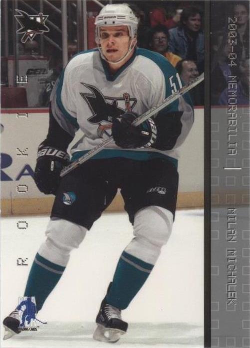 2003-04 In the Game Be A Player Memorabilia - Milan Michalek #181