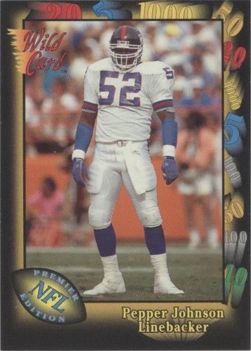 1991 Wild Card Pepper Johnson #146