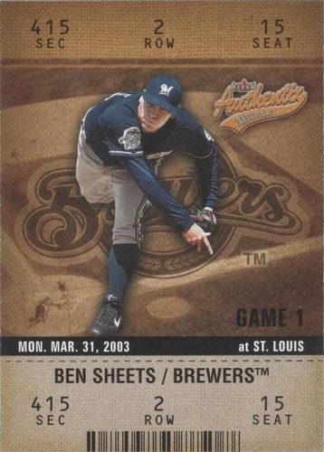 2003 Fleer Authentix - Ben Sheets #43