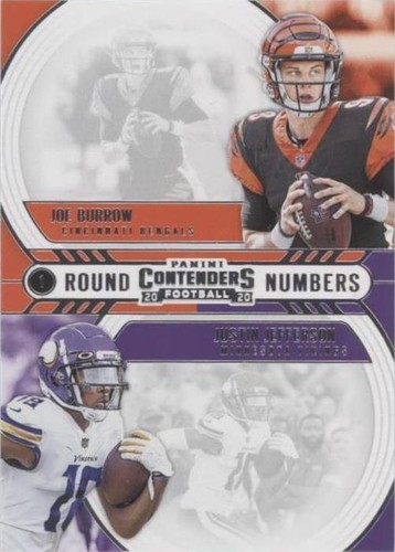 2020 Panini Contenders Joe Burrow Justin Jefferson #RN-BJ