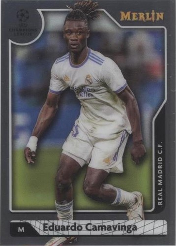 2021-22 Topps Merlin Collection Chrome UCL Eduardo Camavinga #95