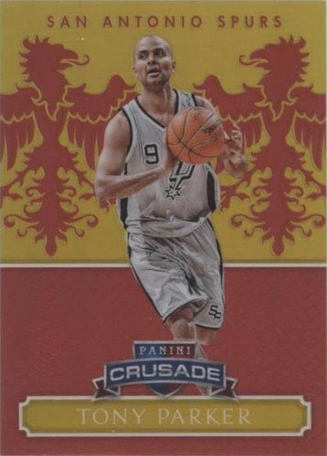 2014-15 Tony Parker Panini Prizm Blue Green #64 Autographed PSA