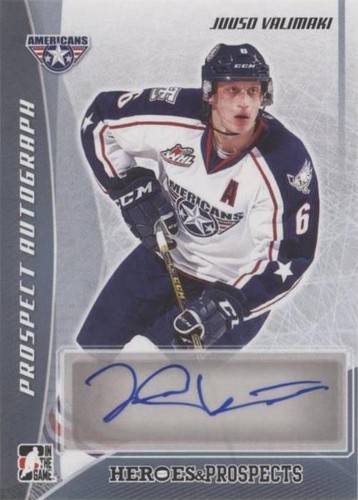 2016-17 Leaf In the Game Heroes & Prospects - Juuso Valimaki #PA-JV2