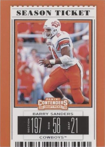 2019 Panini Contenders Draft Picks Barry Sanders #13