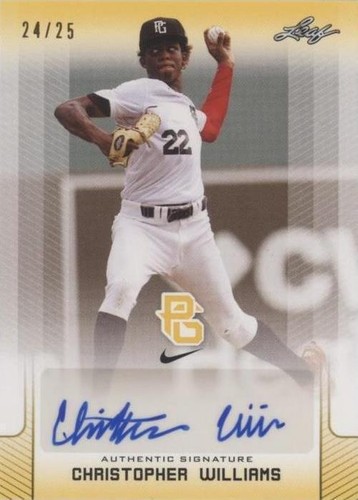 2017 Leaf Perfect Game National Showcase - Christopher Williams #BA-CW6