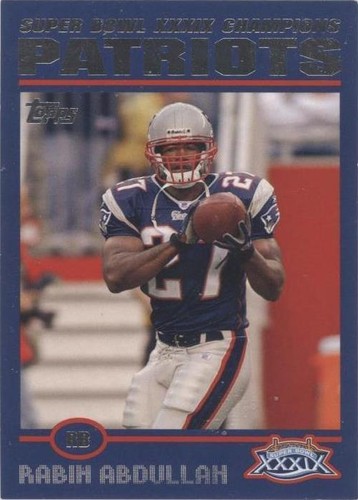 2005 Topps New England Patriots Super Bowl XXXIX Champions Rabih Abdullah #38