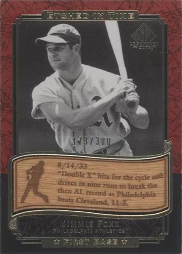 2003 SP Legendary Cuts - Jimmie Foxx #ET-JF