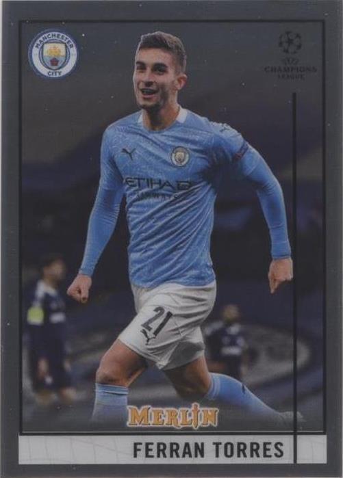 2020-21 Topps Merlin Collection Chrome UCL Ferran Torres #23