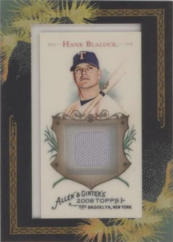 2008 Topps Allen & Ginter's - Hank Blalock #AGR-HB