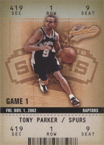 2002-03 Fleer Authentix - Tony Parker #21