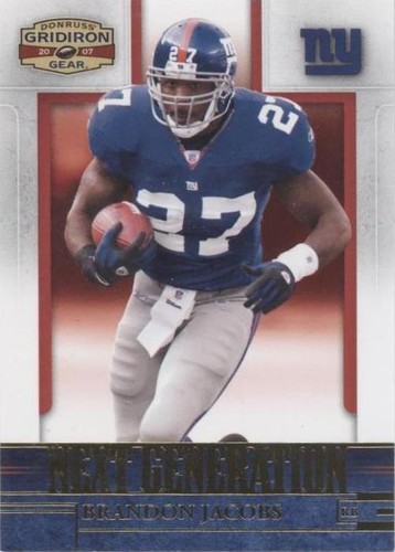 2007 Donruss Gridiron Gear Brandon Jacobs #NG-5