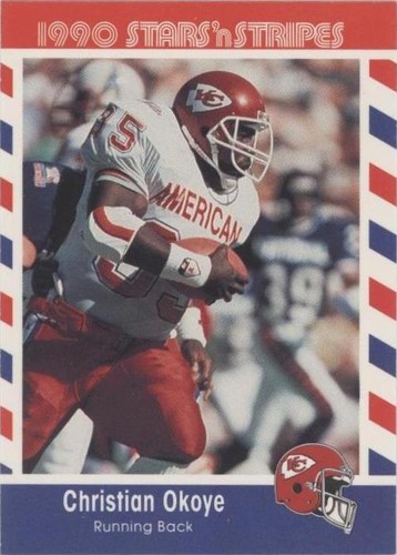 1990 Fleer Stars 'n Stripes Christian Okoye #13