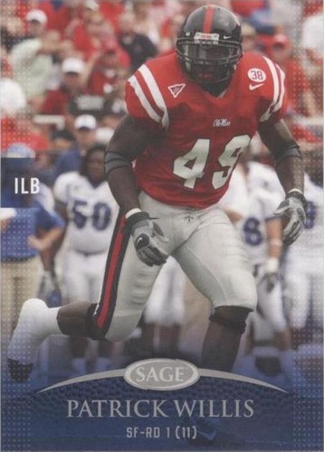 2007 SAGE Autographed Football Patrick Willis #59