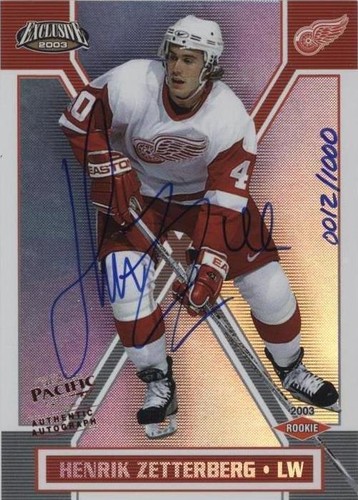 2002-03 Pacific Exclusive - Henrik Zetterberg #197