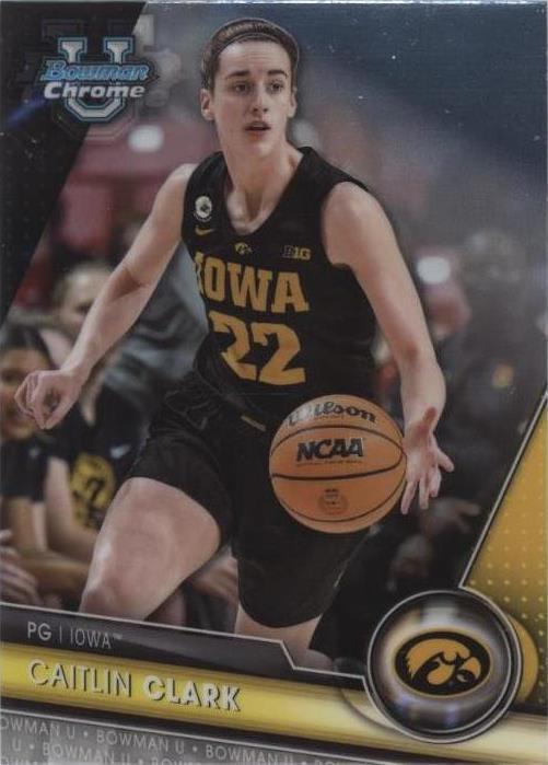 2023-24 Bowman University Chrome Caitlin Clark #34 Rookie Card Collectible CBB Star