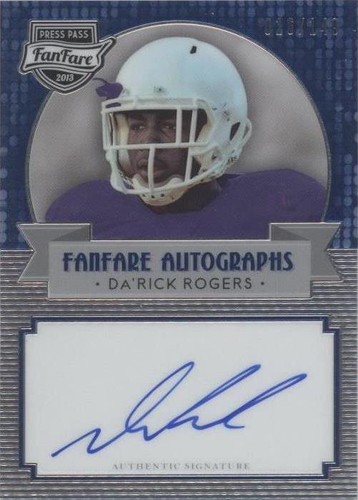 2013 Press Pass Fanfare Da'Rick Rogers #FF-DR2