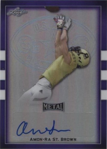 2018 Leaf Metal U.S. Army All-American Bowl Amon-Ra St. Brown #BA-ARS
