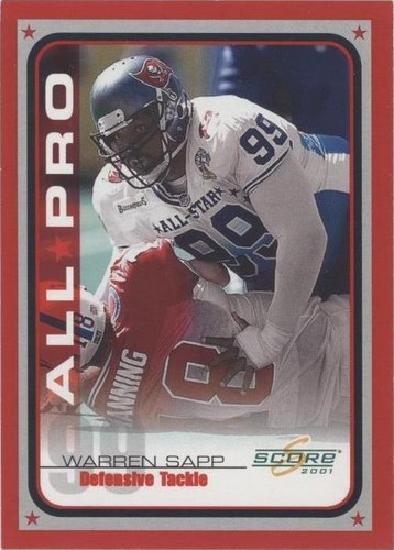 2001 Score Warren Sapp #238