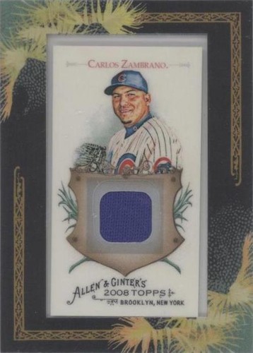 2008 Topps Allen & Ginter's - Carlos Zambrano #AGR-CZ