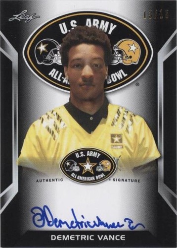 2016 Leaf U.S. Army All-American Bowl Demetric Vance #ATA-DV1