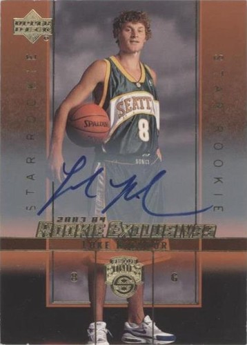 2003-04 Upper Deck Rookie Exclusives - Luke Ridnour #A10