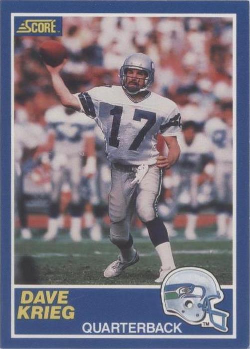 1989 Score Dave Krieg #100