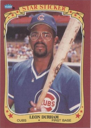 1986 Fleer Star Stickers - Leon Durham #35