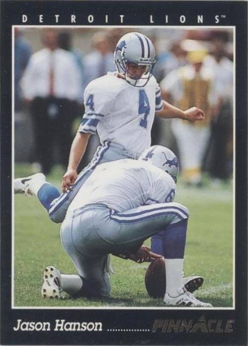 1993 Pinnacle Jason Hanson #322