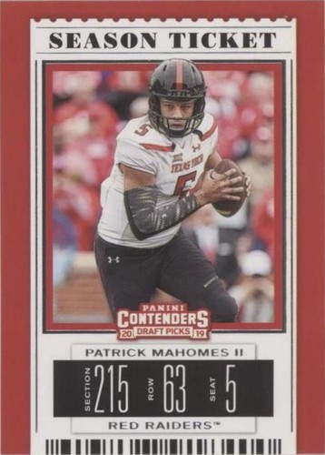 2019 Panini Contenders Draft Picks Patrick Mahomes II #79