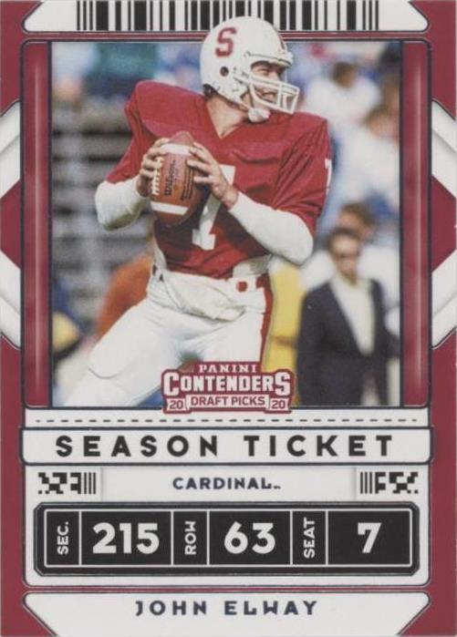 2020 Panini Contenders Draft Picks John Elway #52