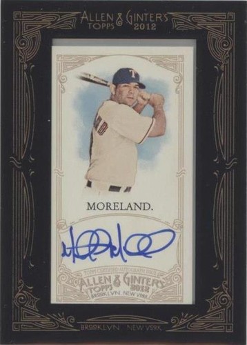 2012 Topps Allen & Ginter's - Mitch Moreland #AGA-MMO
