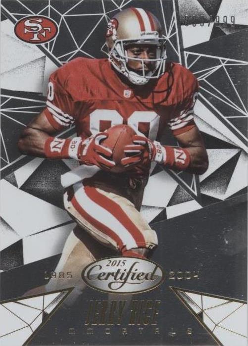 Jerry Rice #117 2015 certificado por Panini