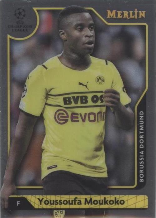 2021-22 Topps Merlin Collection Chrome UCL Youssoufa Moukoko #43