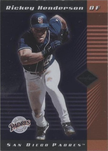 2004 Leaf Limited Rickey Henderson Game Worn Patch Pinstripe /100 