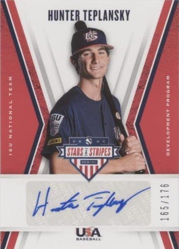 2019 Panini USA Baseball Stars & Stripes - Hunter Teplansky #16U-HT