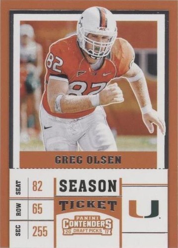 2017 Panini Contenders Draft Picks Greg Olsen #41
